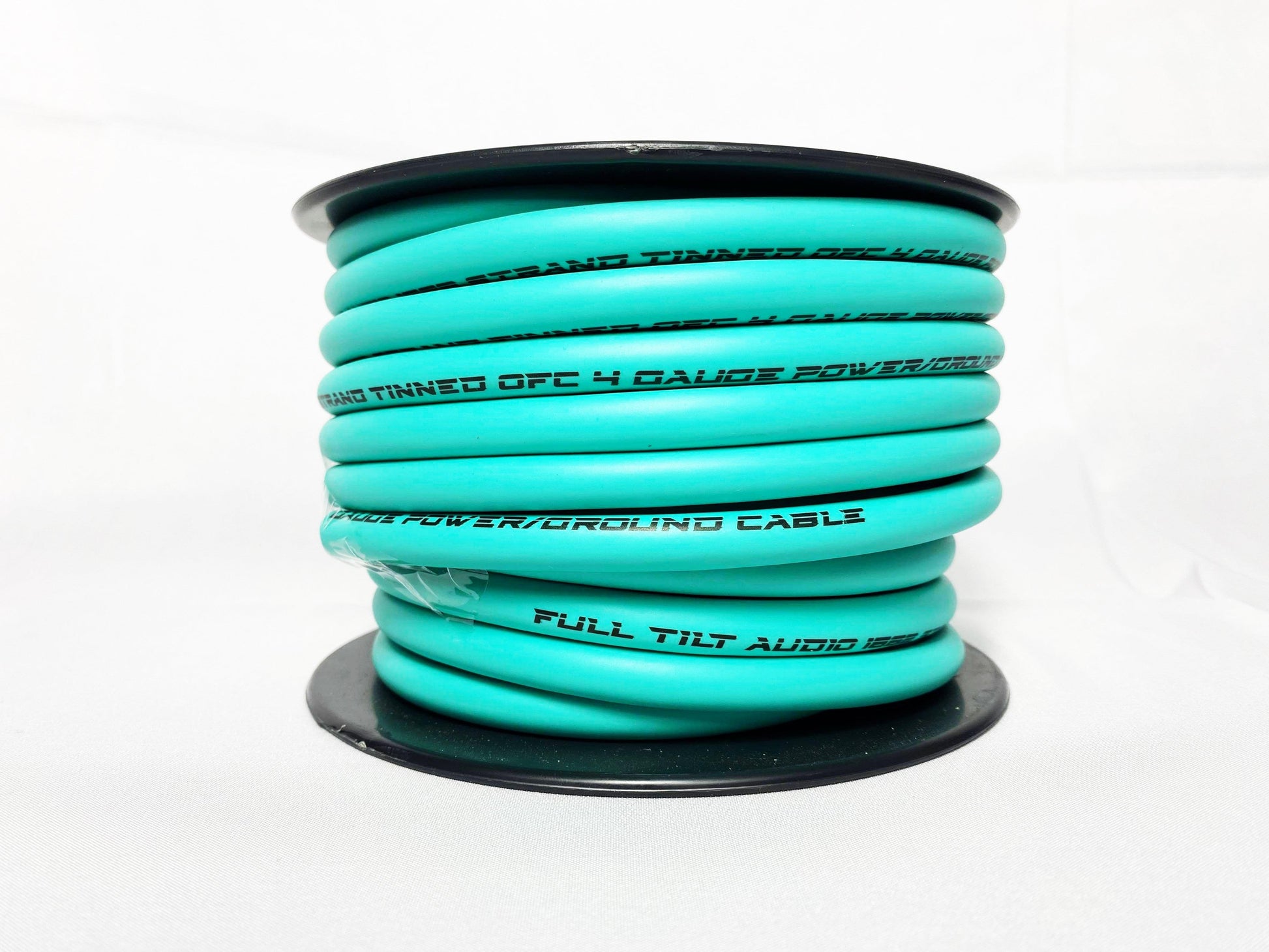 Full Tilt BY THE FOOT 4 Gauge TEAL Tinned OFC Oxygen Free Copper Power/Ground Cable/Wire AWG - Showtime Electronics