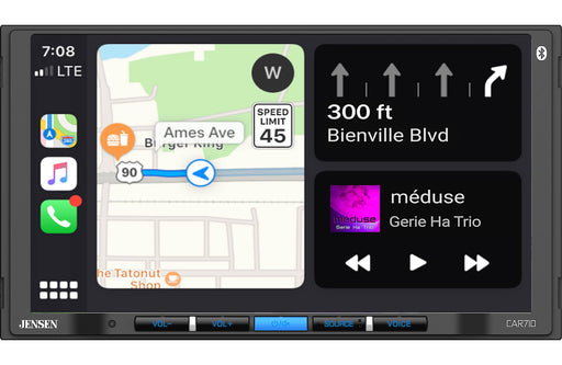 Jensen CAR710  7″ Multimedia Receiver w/ Apple CarPlay / Android Auto - Showtime Electronics