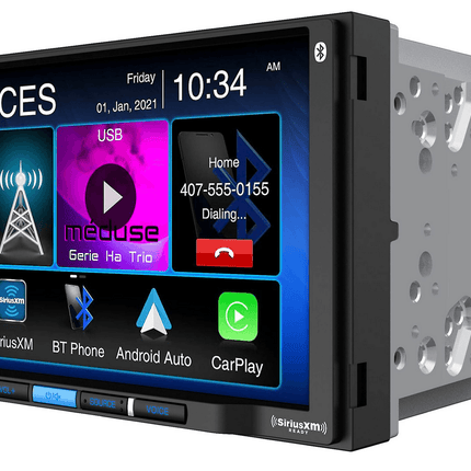 Jensen CAR710W Double-DIN Receiver w/ Apple CarPlay / Android Auto - Showtime Electronics