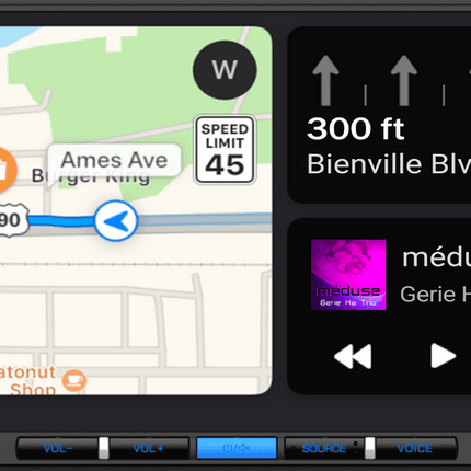 Jensen CAR710W Double-DIN Receiver w/ Apple CarPlay / Android Auto - Showtime Electronics