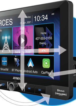Jensen CAR910W 9″ Multimedia Receiver w/ Wireless Apple CarPlay / Android Auto - Showtime Electronics