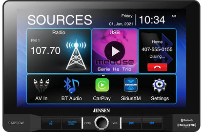 Jensen CAR910W 9″ Multimedia Receiver w/ Wireless Apple CarPlay / Android Auto - Showtime Electronics