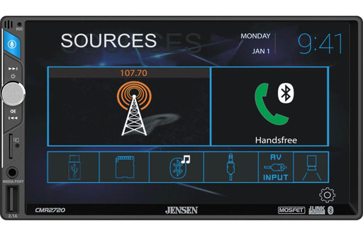 Jensen CMR2720 7″ Mechless Bluetooth Multimedia Receiver - Showtime Electronics