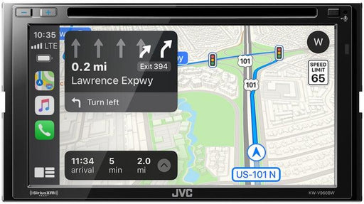 JVC KW-V960BW 6.8" Double Din Receiver w/ Apple Carplay / Android Auto - Showtime Electronics