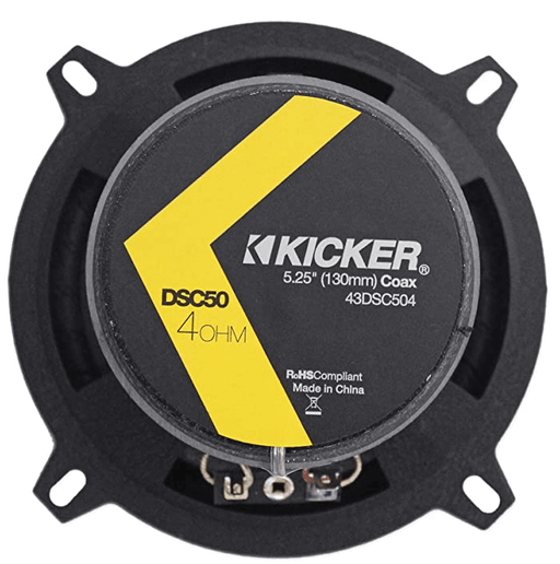 Kicker 43DSC504 D-Series 5.25" 200W 2-Way 4-Ohm Car Audio Coaxial Speakers - Showtime Electronics