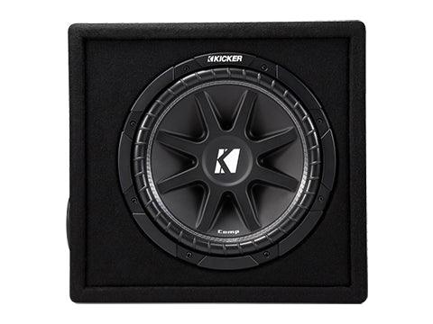 Kicker 43VC124 300 Watt 4-Ohm Single 12" Loaded Subwoofer+Enclosure/Box Comp VC - Showtime Electronics