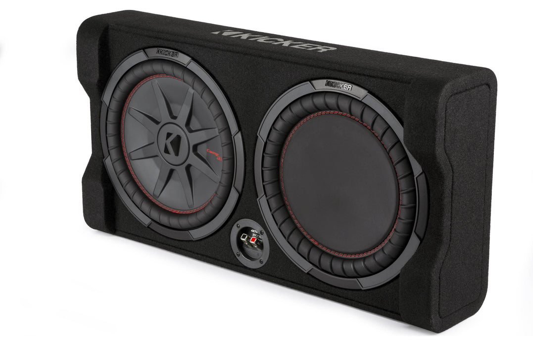 Kicker 48TRTP122 12" CompRT Shallow Mount Subwoofer + Passive Radiator Loaded Enclosure - Showtime Electronics