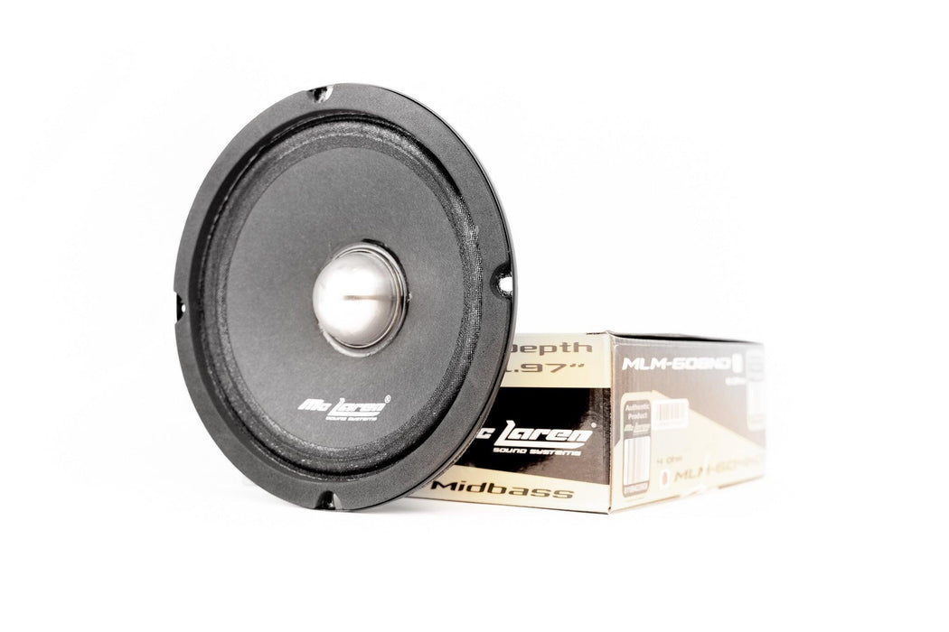 McLaren Sound MLM-804ND 8" 400W 4-Ohm Car Audio Midrange/Midbass NEO Mid Speaker - Showtime Electronics