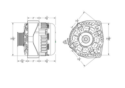 Mechman 370A Alternator For 05-13 GM Suburban Tahoe Silverado Escalade Silverado - Showtime Electronics