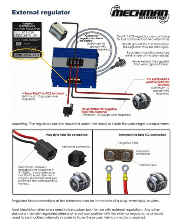 Mechman Alternators Adjustable External Regulator — Showtime Electronics