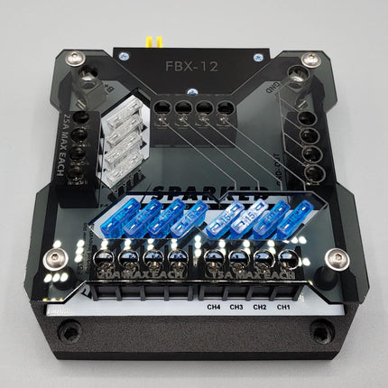Sparked Innovations FBX-12 12 Circuit ATC Blade Fuse Block with Negative Bus and Cover - Showtime Electronics
