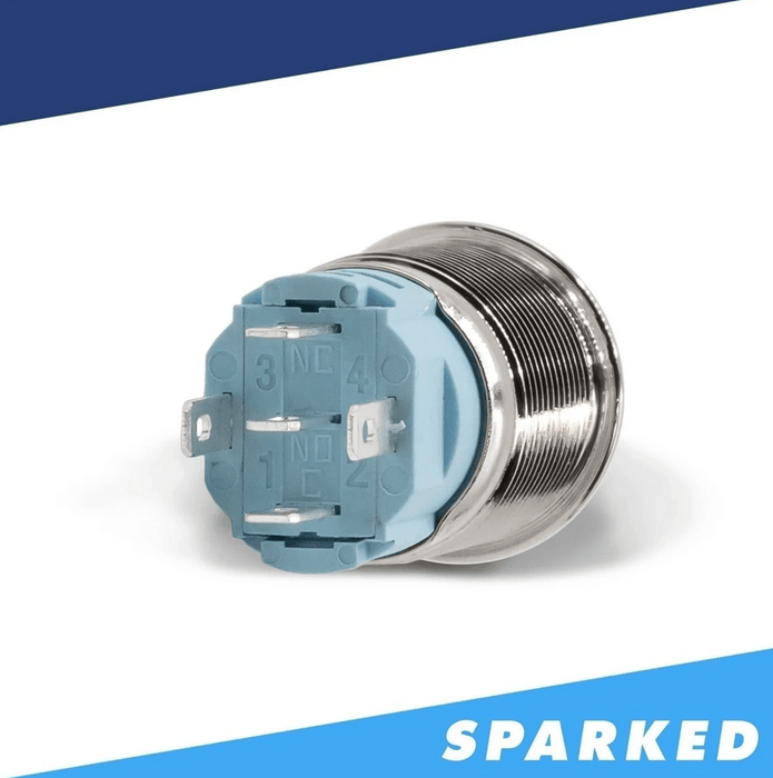 Sparked Innovations Latching Aluminum Push Button Switches - Showtime Electronics