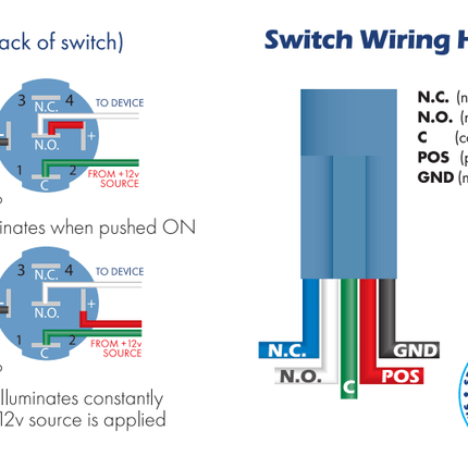 Sparked Innovations Latching Aluminum Push Button Switches - Showtime Electronics