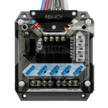 Sparked Innovations RBX-4CH 12VDC 4-Channel Relay Box - Showtime Electronics