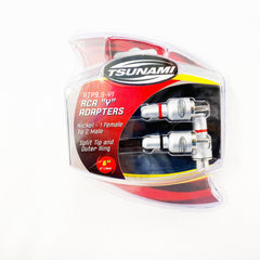 Tsunami RTP9.9-Y1 Nickel Plated Y-Adapter (1) Female to (2) Male RCA - Showtime Electronics