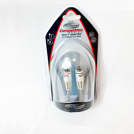 Tsunami X15-Y1 6" Nickel Plated Y-Adapter / Splitter (1) Female to (2) Male RCA - Showtime Electronics