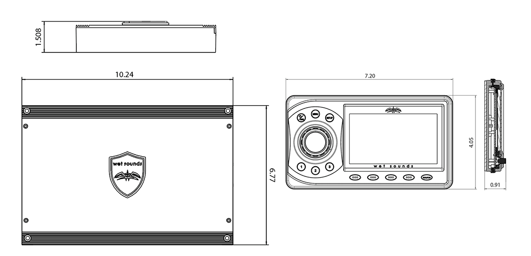 WetSounds MC-1 4 Zone Marine Media Center - Showtime Electronics