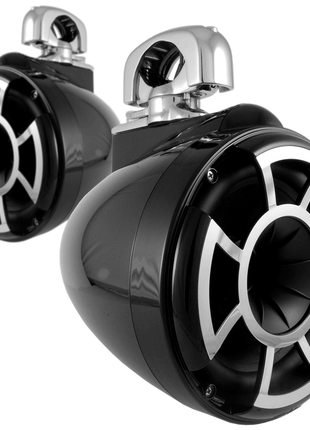Wetsounds REV 10 B-SC V2 10" 600W Black Tower Speaker w/TC3 Swivel Clamps - Showtime Electronics