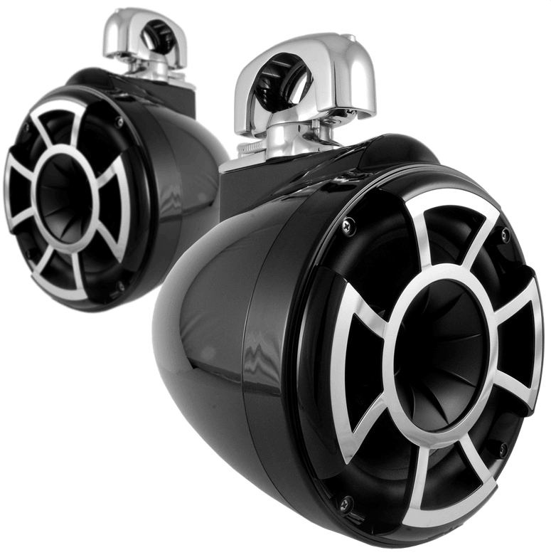 Wetsounds REV 8 B-SC 8" 400W Black Tower Speaker w/TC3 Mini Swivel Clamps - Showtime Electronics