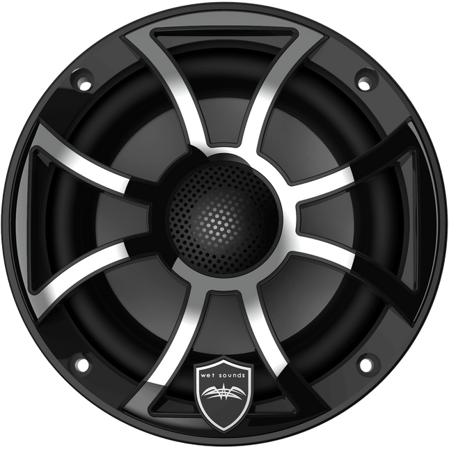 Wetsounds REVO 6-XS-B-SS 6.5" 300W Marine/Boat RGB Coaxial Speakers+Black XS Grills - Showtime Electronics