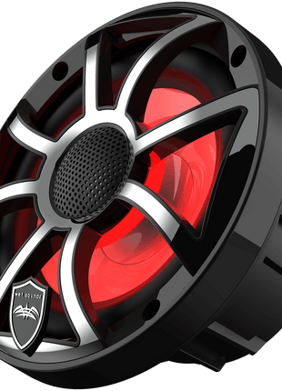 Wetsounds REVO 6-XS-B-SS 6.5" 300W Marine/Boat RGB Coaxial Speakers+Black XS Grills - Showtime Electronics
