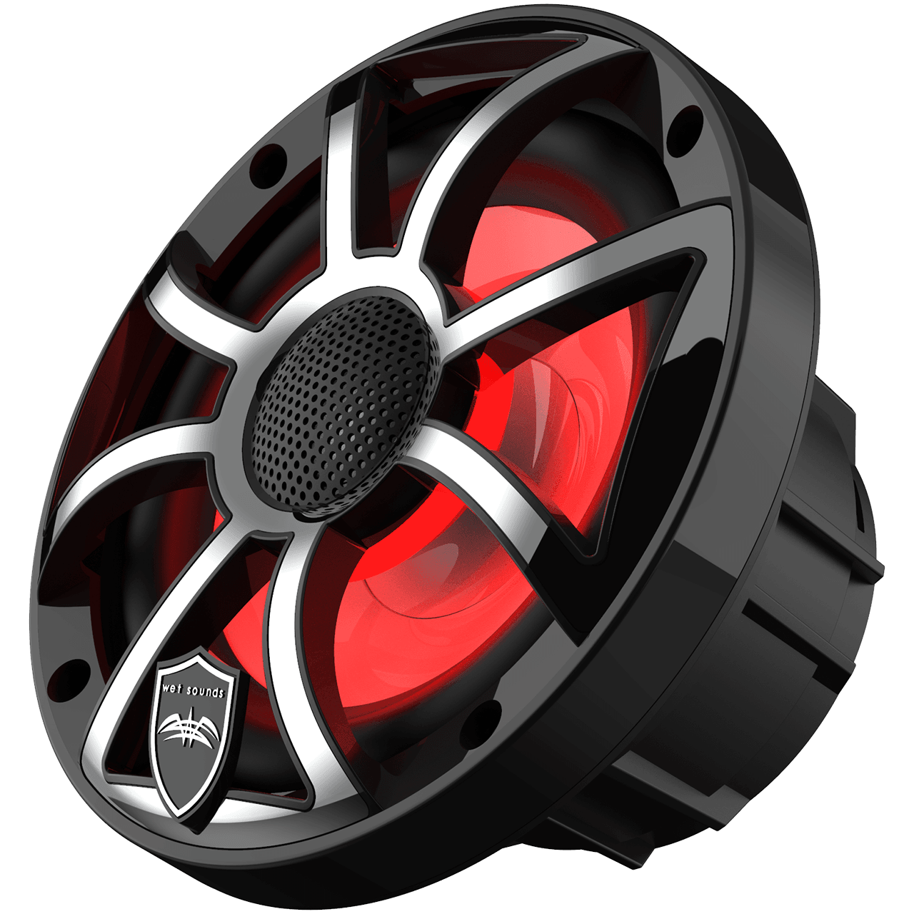 Wetsounds REVO 6-XS-B-SS 6.5" 300W Marine/Boat RGB Coaxial Speakers+Black XS Grills - Showtime Electronics