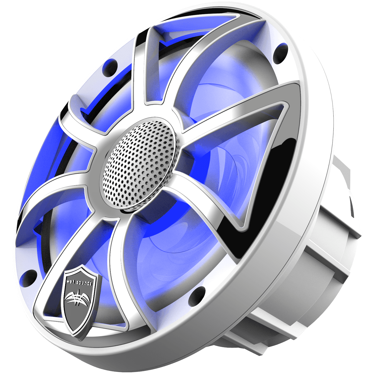 Wetsounds REVO 6-XS-W-SS 6.5" 300W Marine/Boat RGB Coaxial Speakers+Silver XS Grills - Showtime Electronics