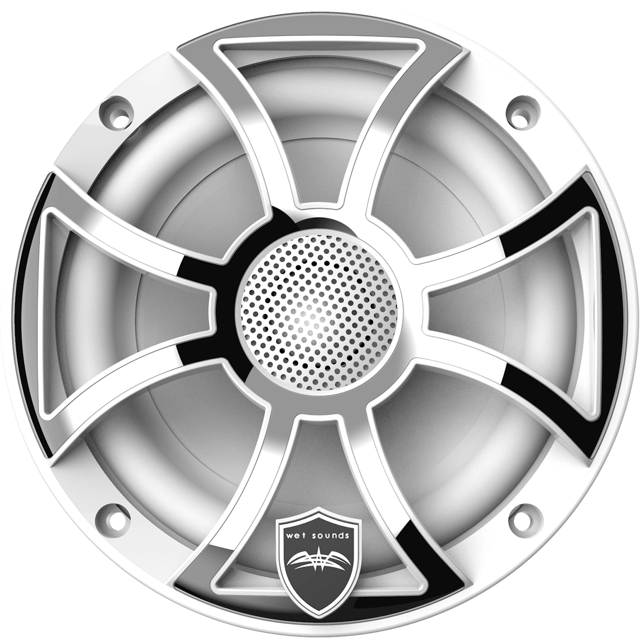 Wetsounds REVO 6-XS-W-SS 6.5" 300W Marine/Boat RGB Coaxial Speakers+Silver XS Grills - Showtime Electronics