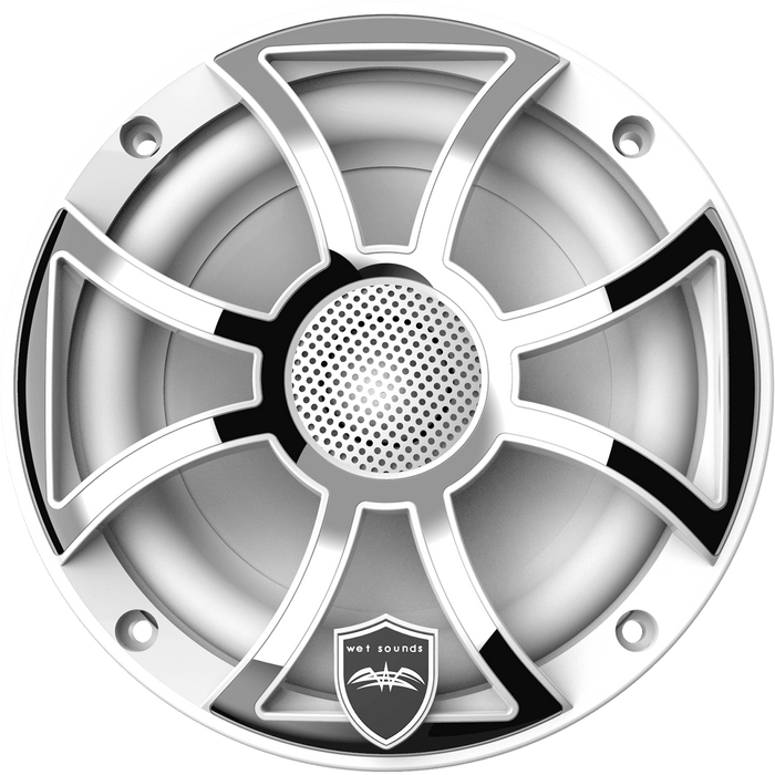 Wetsounds REVO 6-XS-W-SS 6.5" 300W Marine/Boat RGB Coaxial Speakers+Silver XS Grills - Showtime Electronics