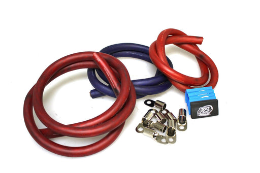 XS Power Big 3 Kit with Two Red and One Blue Wire+Ring Terminals+Heatshrink - Showtime Electronics