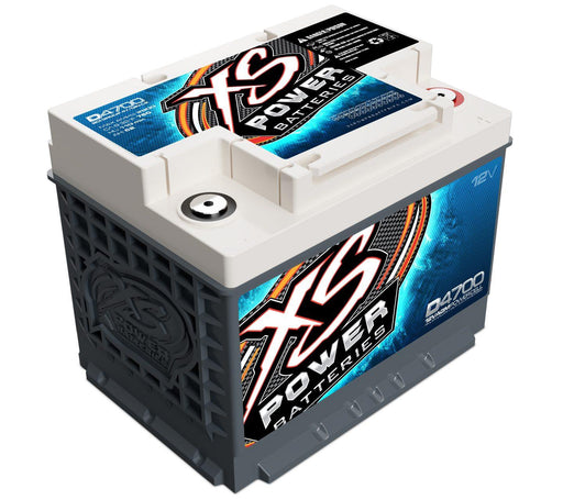 XS Power D4700 12 Volt AGM 2900 Amp Sealed Car Audio Battery/Power Cell+Terminal - Showtime Electronics