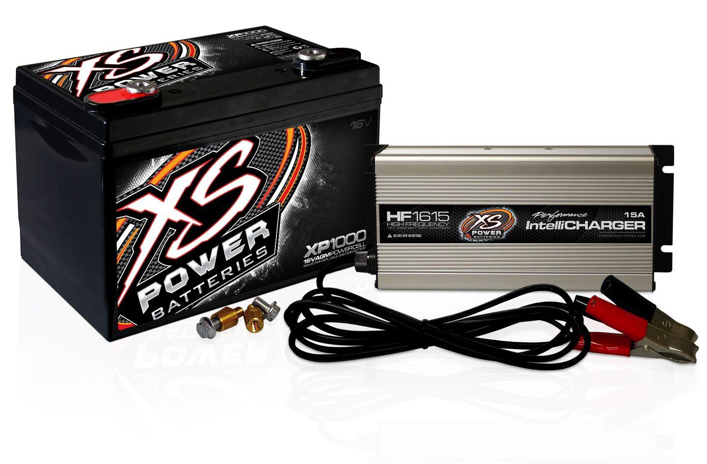 XS Power XP1000 16V 2400A Battery/Power Cell + HF1615 15a Charger Combo Package - Showtime Electronics